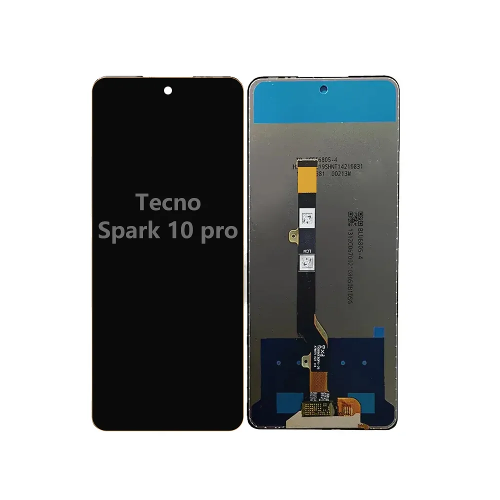 Tecno Spark 10 Pro Çıtalı Ekran Dokunmatik Siyah Orijinal