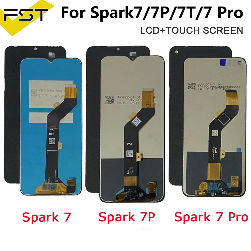 Tecno Spark 7P Ekran Dokunmatik Orijinal Çıtasız Ürün (Çerçevesiz)
