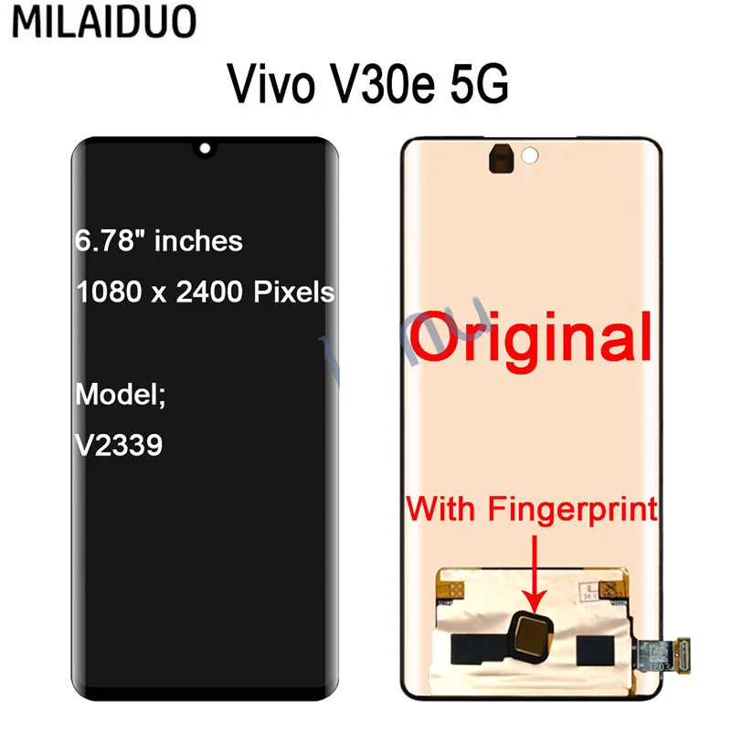 Vivo V30e Ekran Dokunmatik Orijinal Çıtasız Ürün (Çerçevesiz)