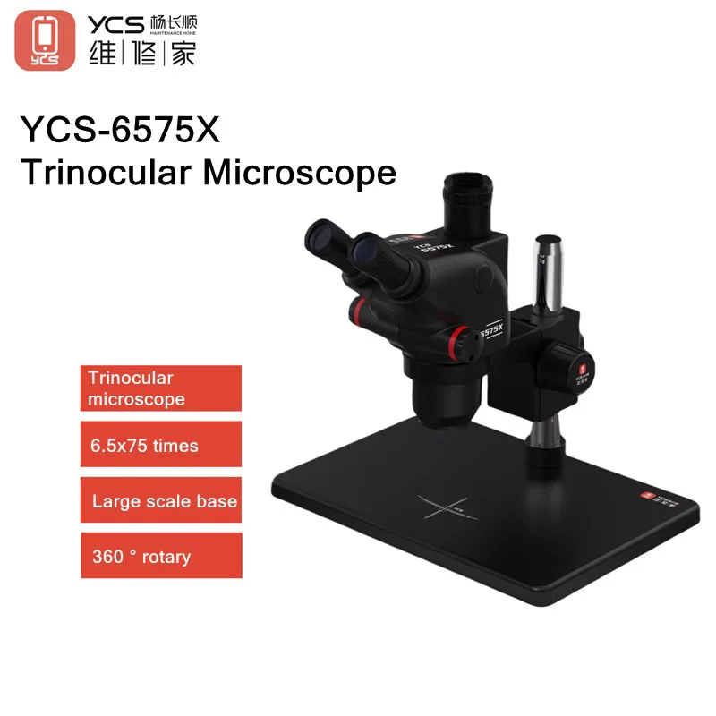 YCS 6575X Büyük Tabanlı 144 LED Işıklı Trinoküler Mikroskop