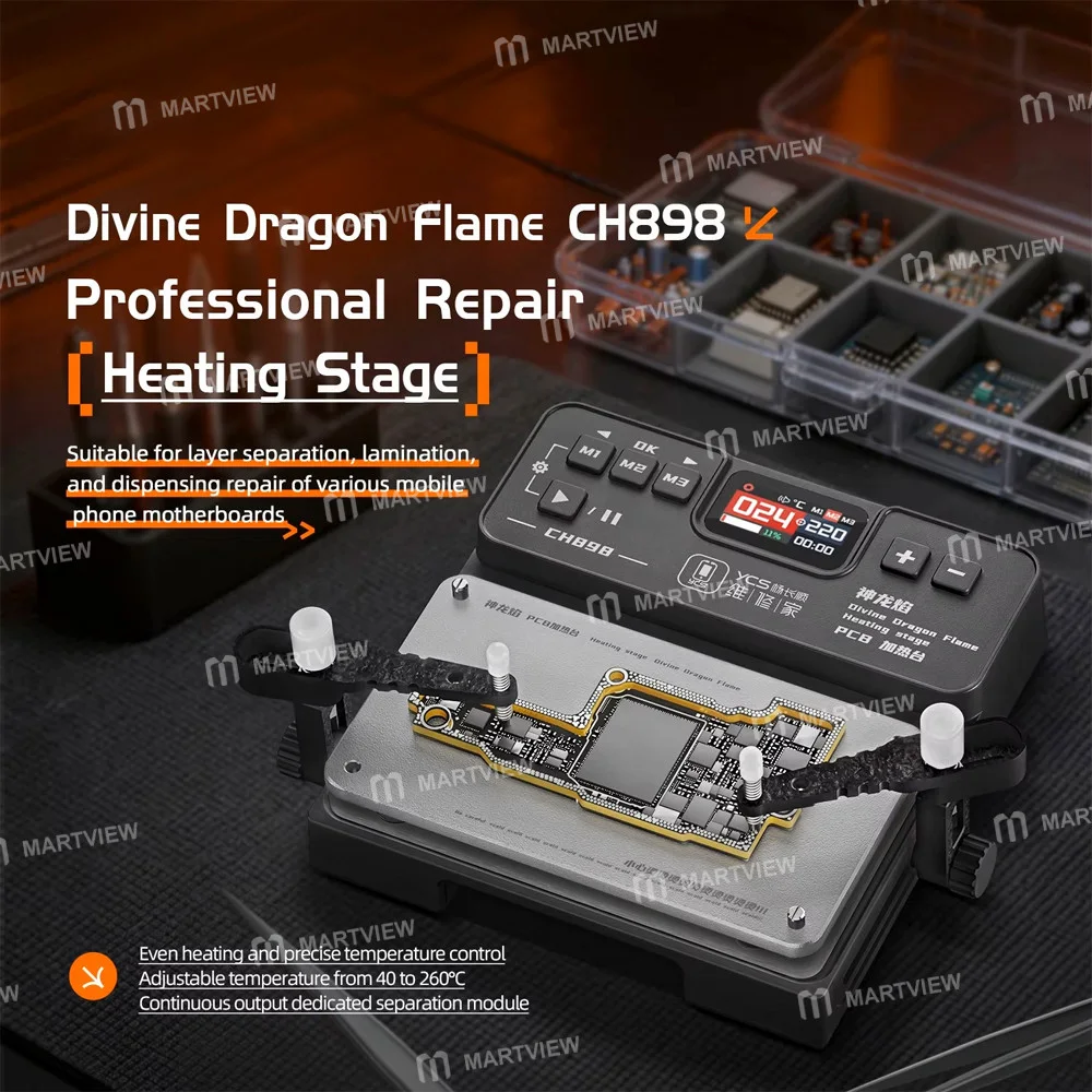 YCS Divine Dragon Flame CH898 Anakart Katman Ayırma / Laminasyon / Nokta Matris Onarımı için Isıtma Platformu