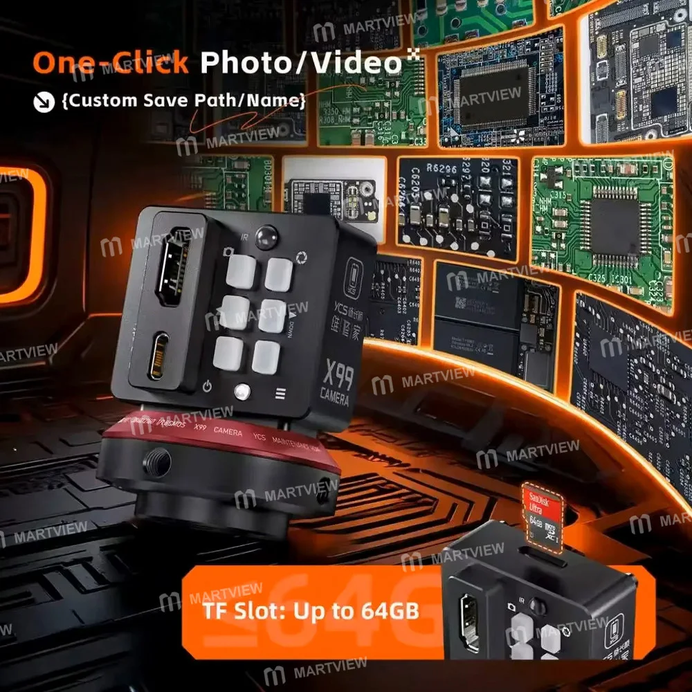 YCS X99 Sony CMOS Sensörlü 8MP 4K Ultra HD Kamera, Trinoküler Stereo Mikroskoplar için